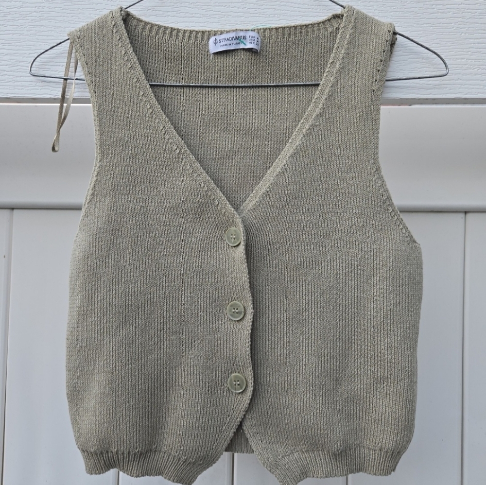 Stradivarius Tan Knit Top